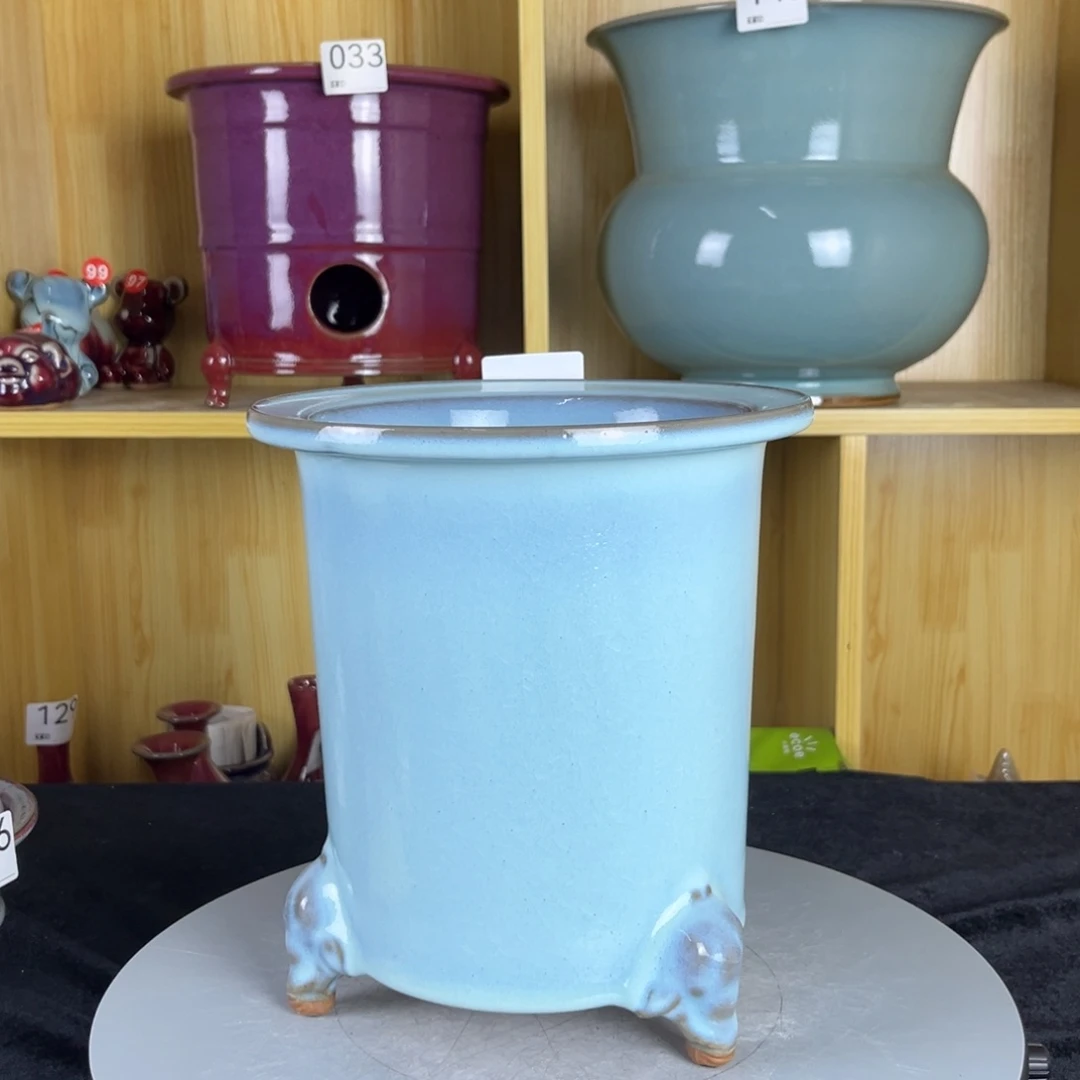 荷***堂摆件陶钧瓷钧瓷钧瓷