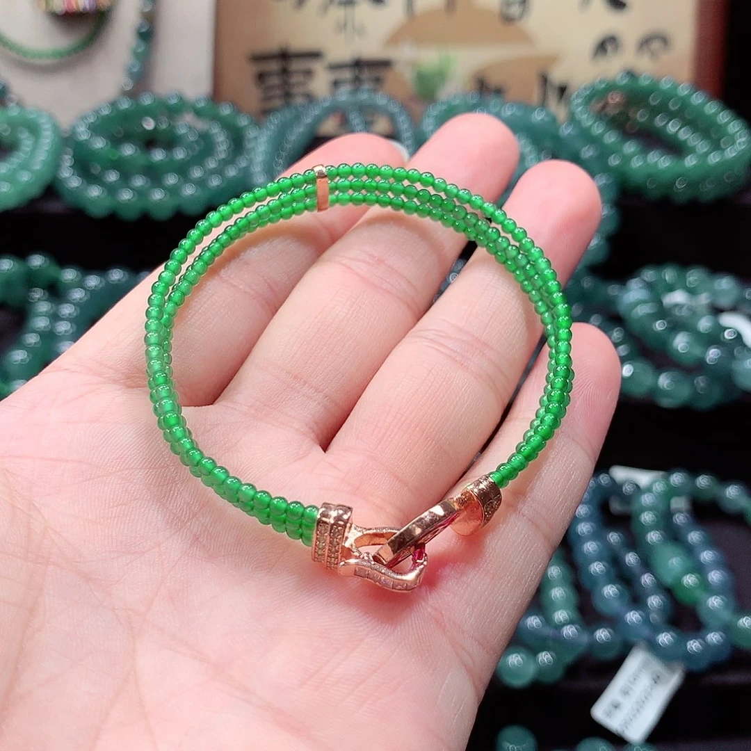 翡翠未镶嵌手链卡2.4