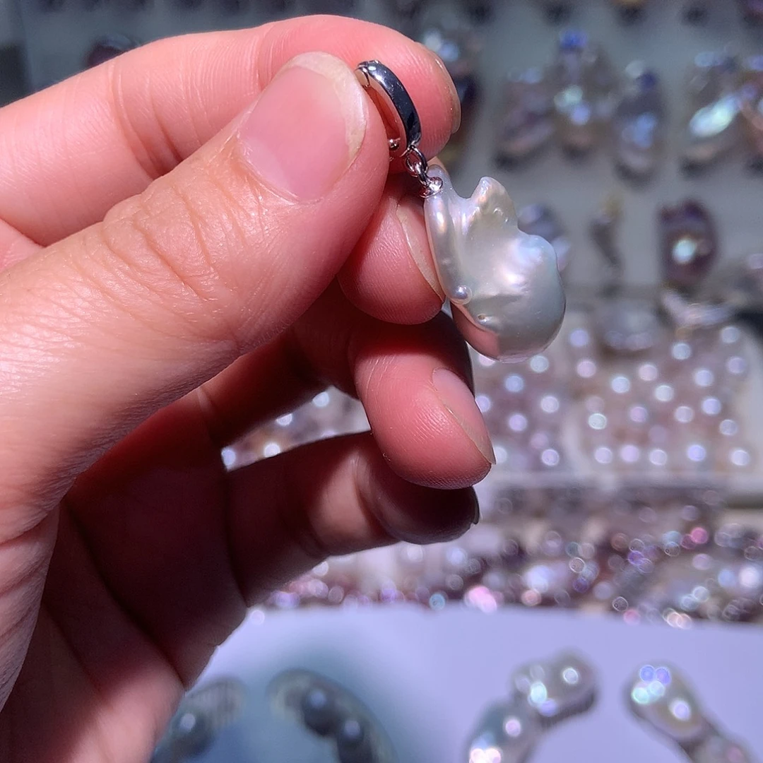 淡水珍珠银S925镶嵌颈饰