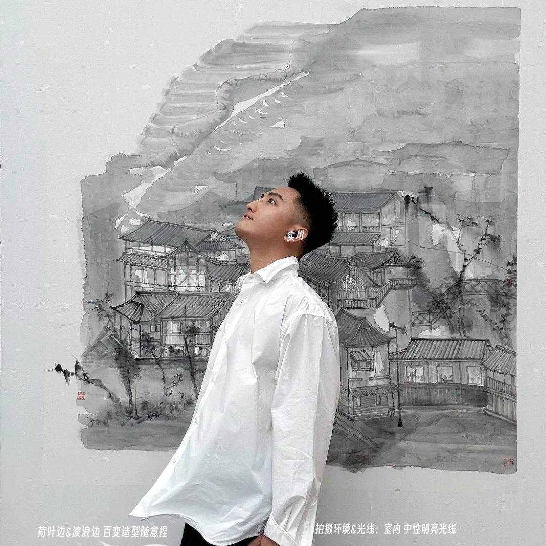 夏·新款薄款长袖衬衫男 可塑形设计师款 DIY可捏领子下摆-美术馆