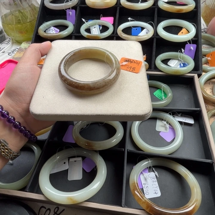 未镶嵌手镯和田玉玲珑美镯57.3