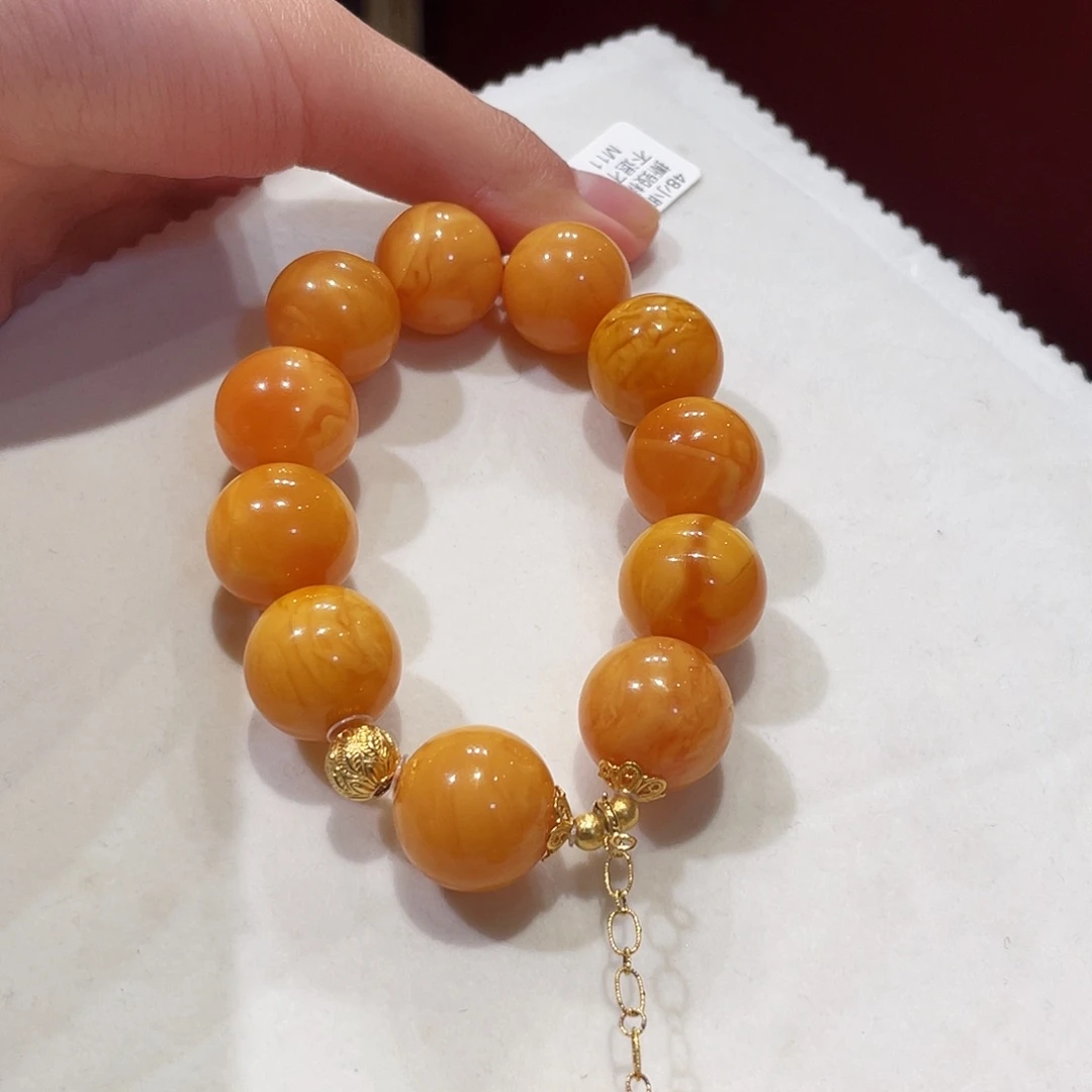 蜜蜡未镶嵌手串蜜蜡手串