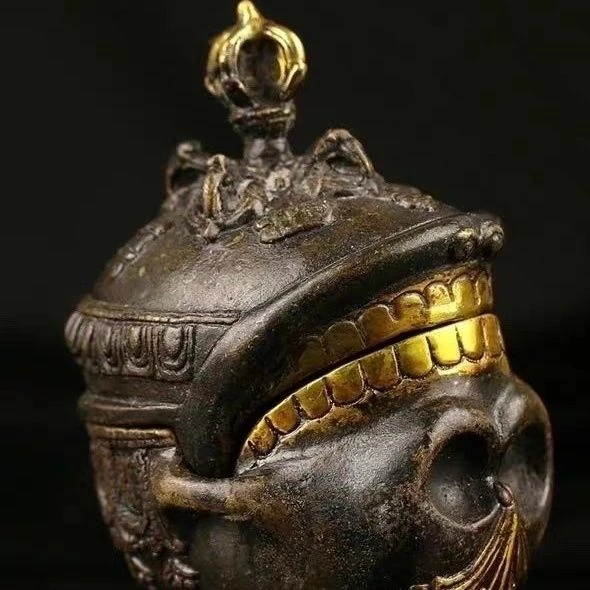 尼泊尔藏传护法杯托巴碗嘎巴碗个性复古配饰