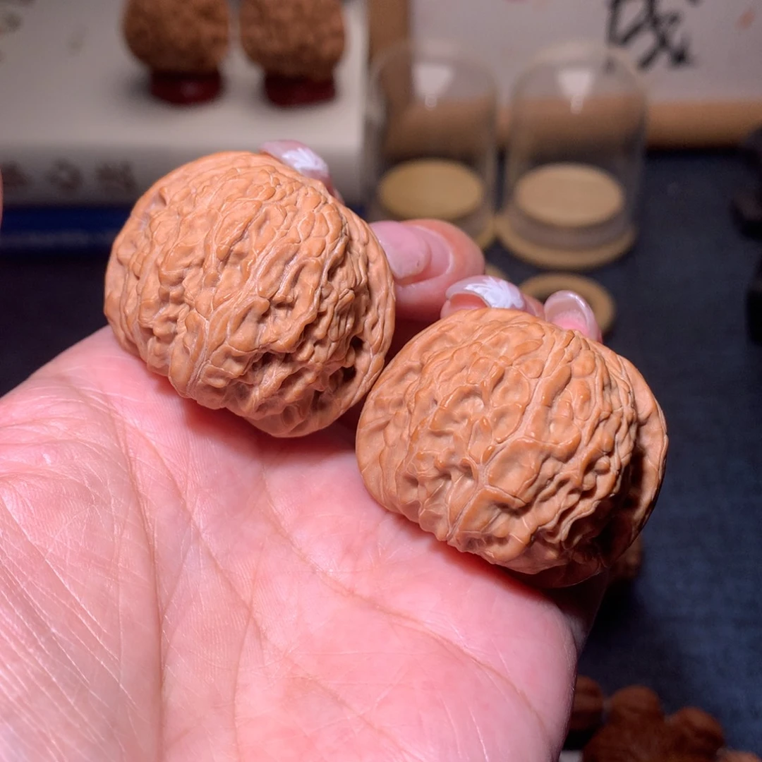 文玩核桃把件磨盘