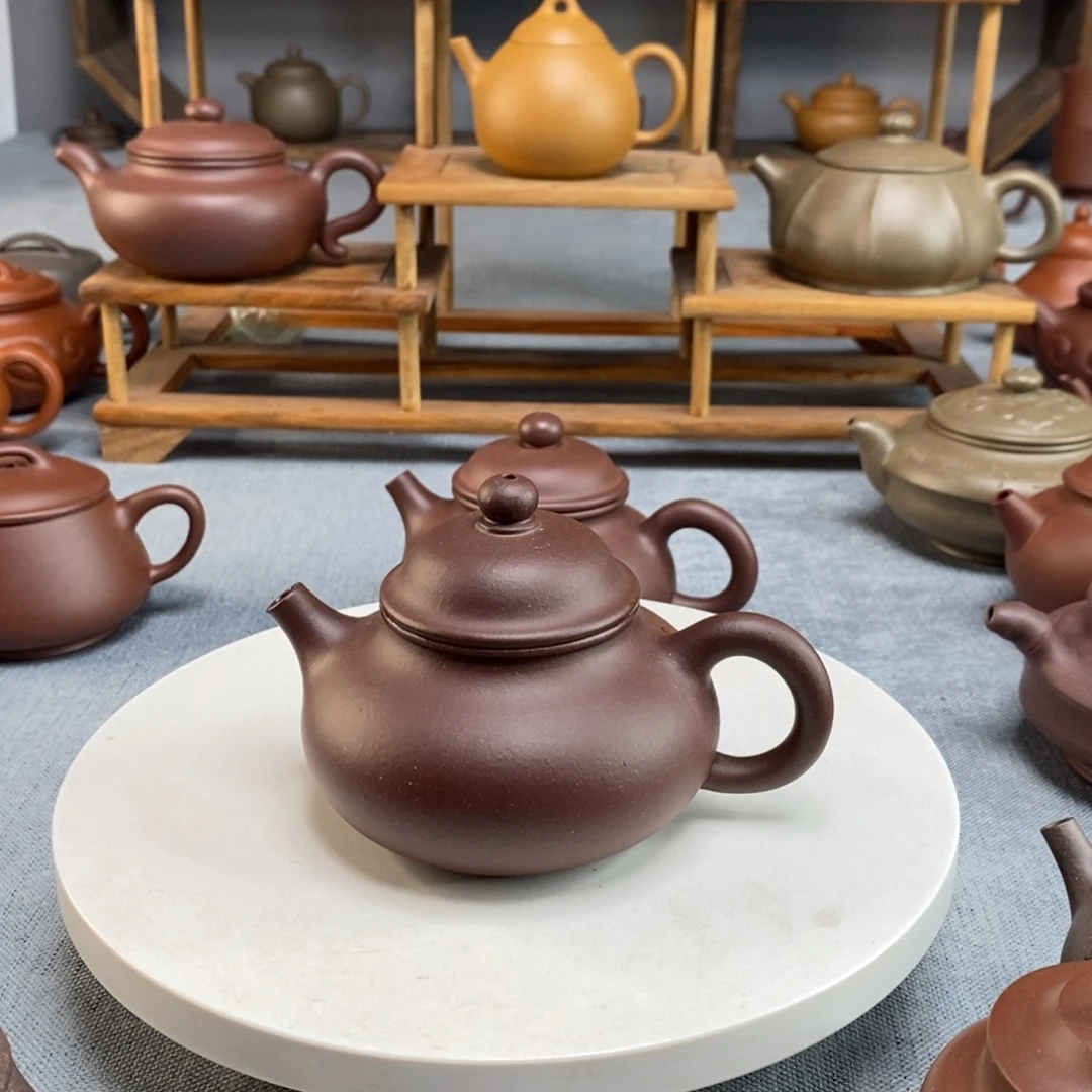 紫砂茶壶紫泥容天220c