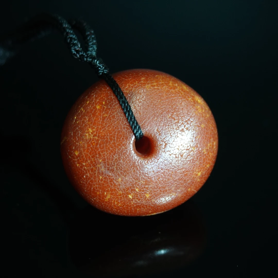 清代蜜蜡珠/016592/收藏/传承/【友谊文物商店】