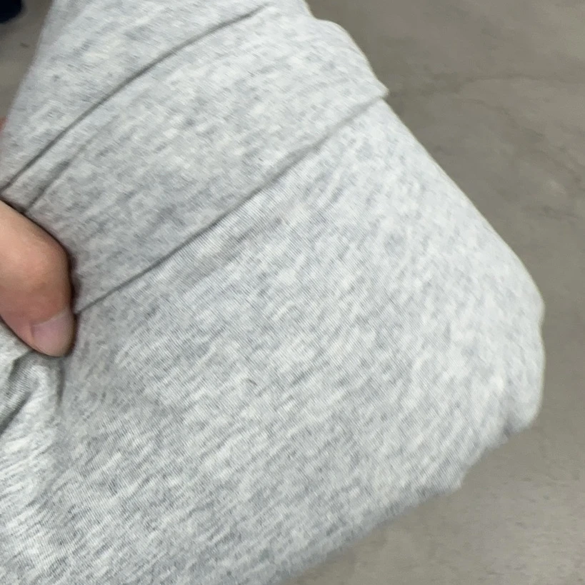 意大利织造89%棉11%氨纶花灰色针织打底衫针织衫宽170CM克重402G