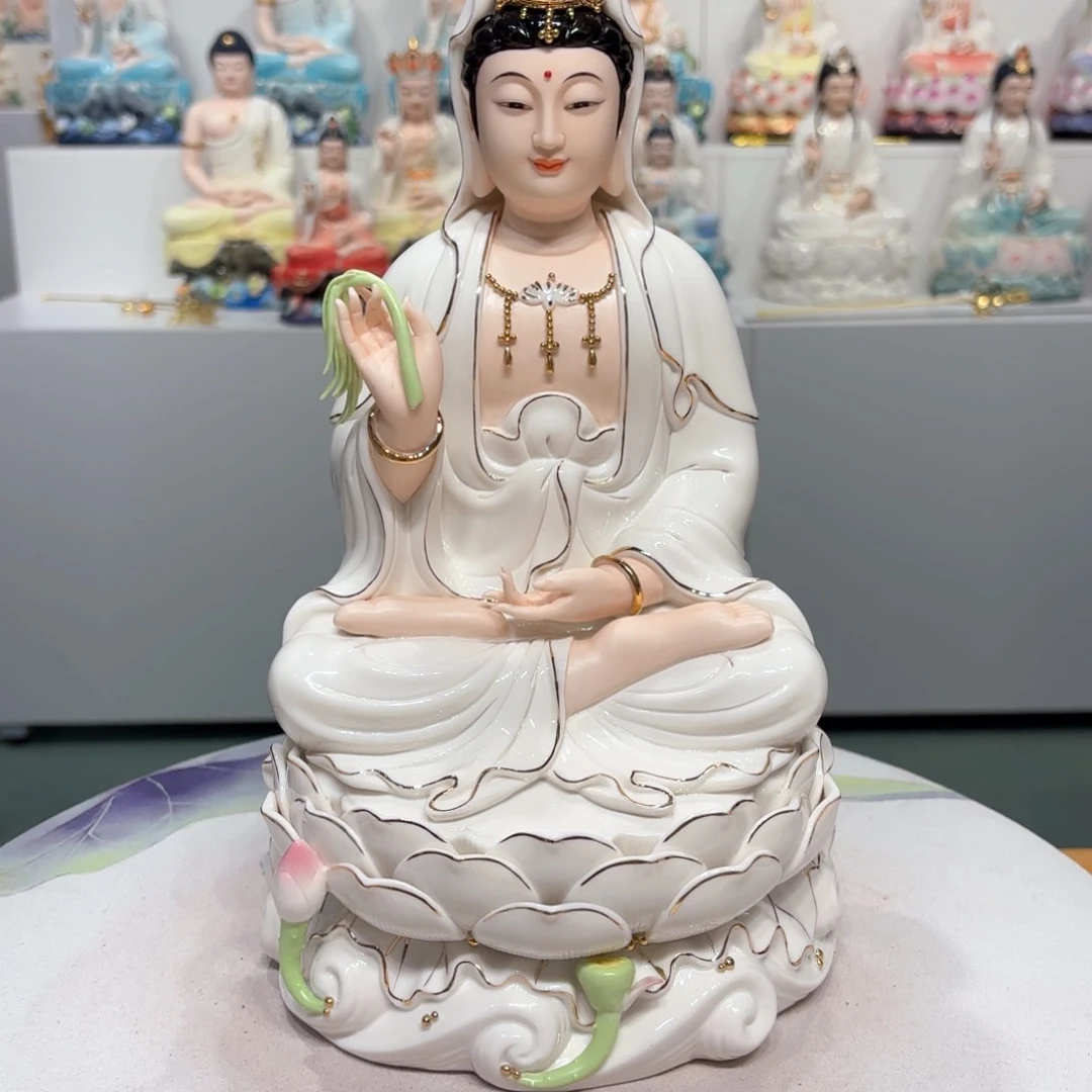 摆件瓷摆件观音12吋