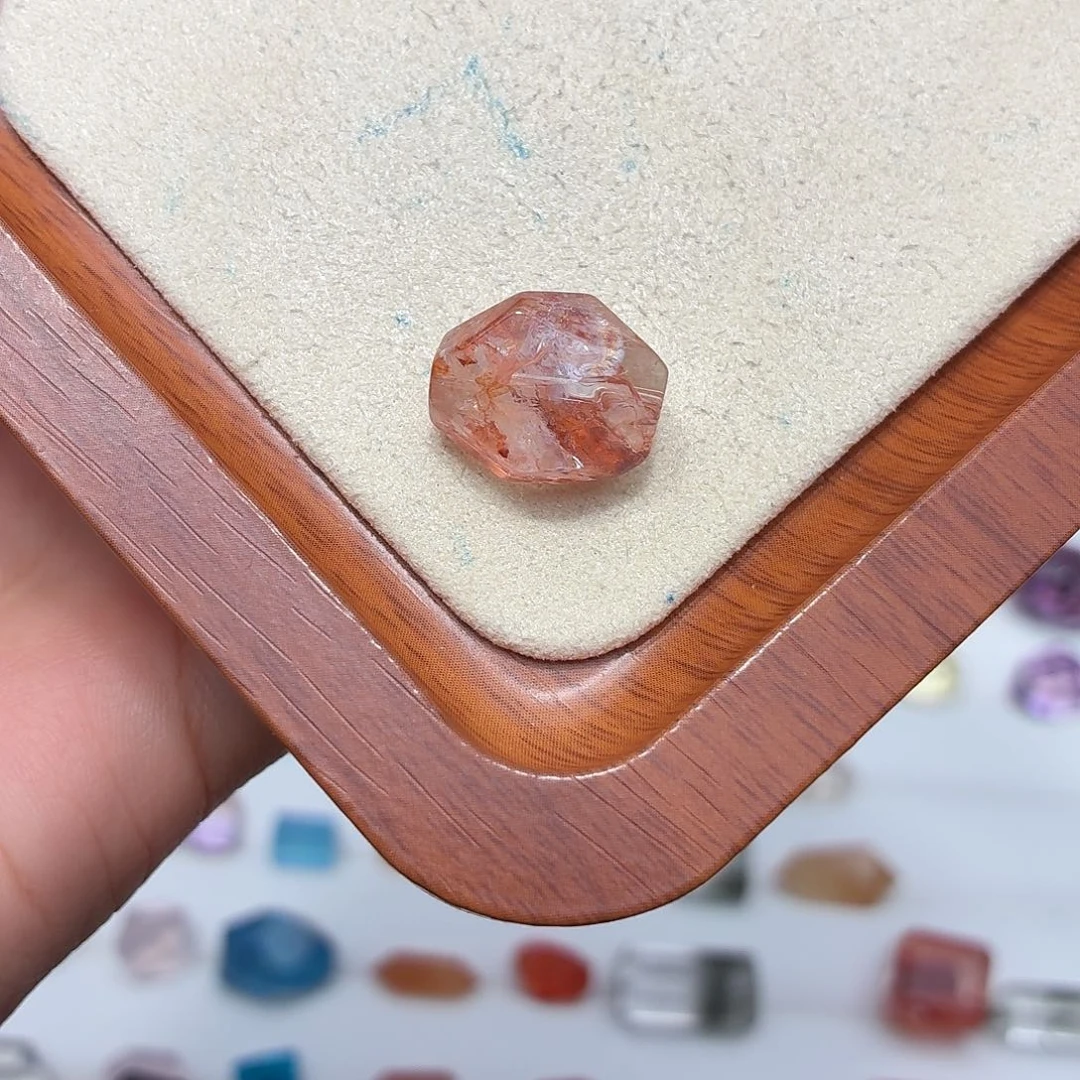 水晶银S925镶嵌珠宝半成品胶花随型打孔定制不退换