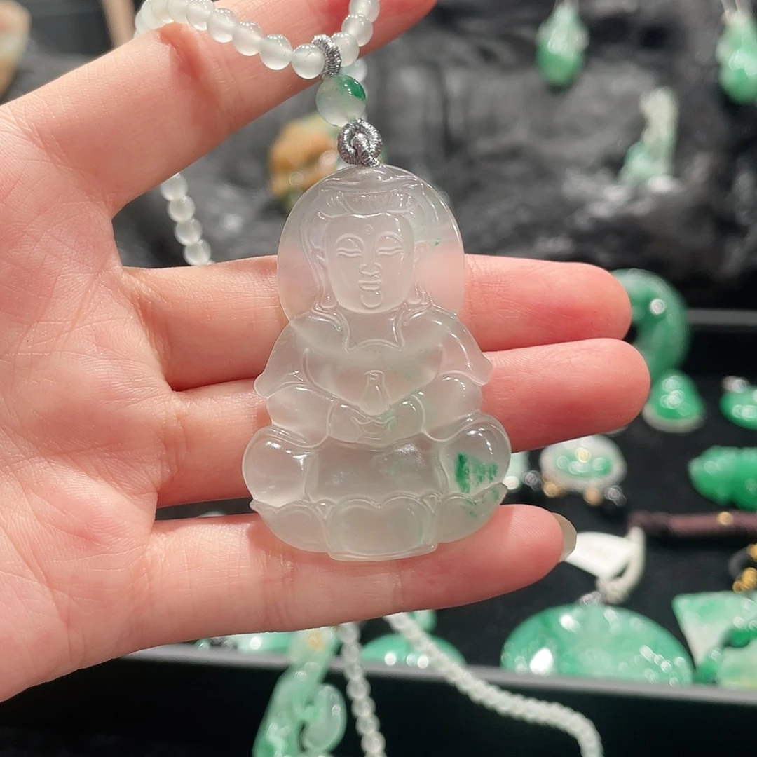 ****菲石英质玉未镶嵌吊坠(不含链)