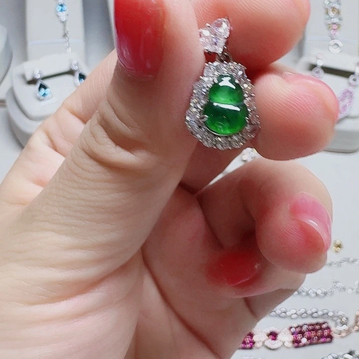 吊坠925银合成立方氧化锆