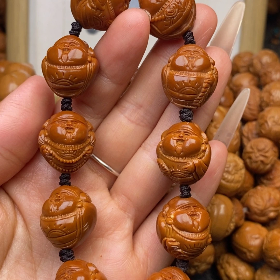 橄榄核手串鲨鱼背财神