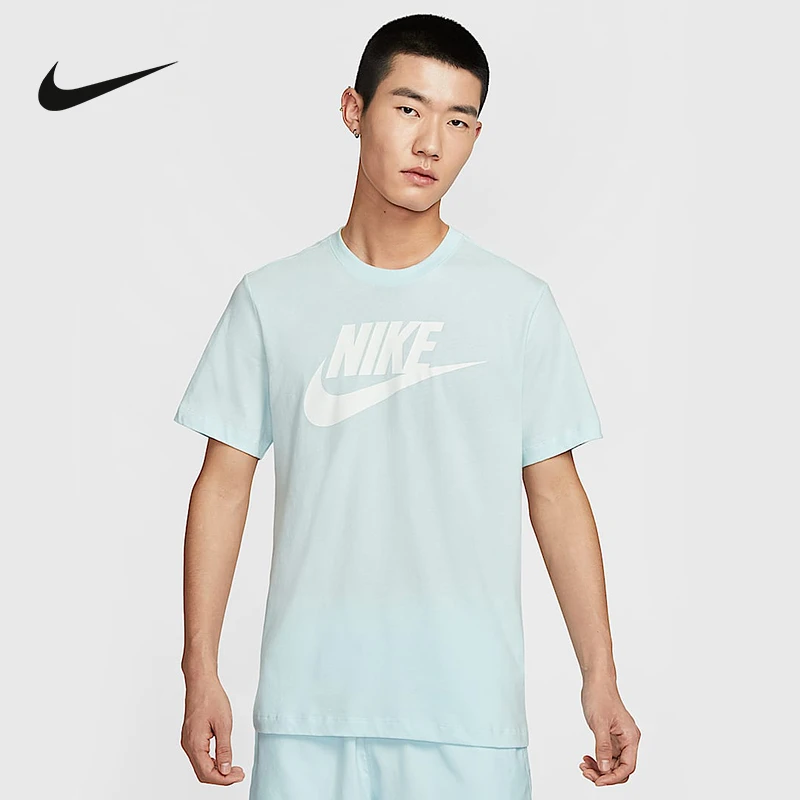 耐克夏季男子运动休闲印花logo短袖T恤AR5005-474