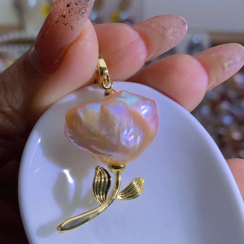 【闪购商品】淡水珍珠天然淡水珍珠（微瑕）合金