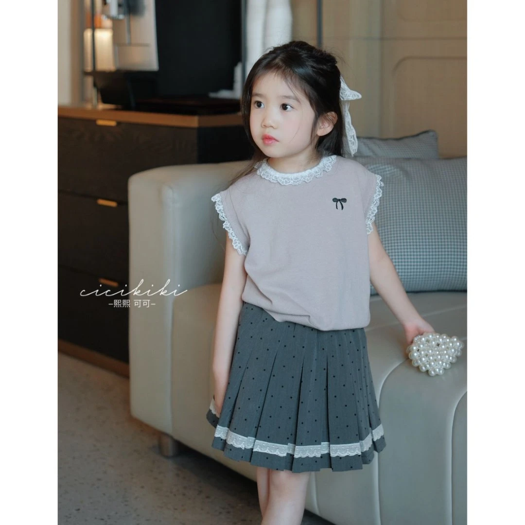 【甜心】2025女童童装百搭优雅洋气针织T恤 熙熙可可MY2512