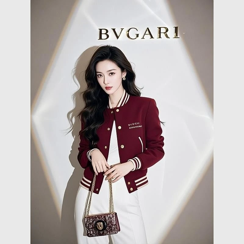 今年流行的高级感棒球服女2025春季超好看独特漂亮小香风红色外套