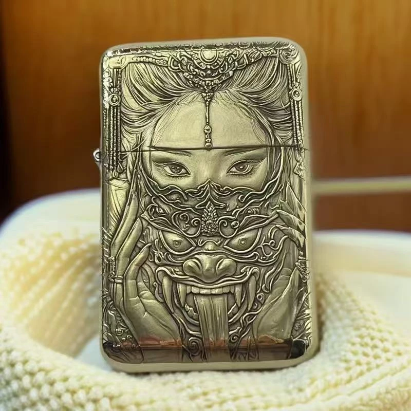 佐罗902s二代黄铜3D立体浮雕扎基拉姆煤油防风打火机订制高档礼品