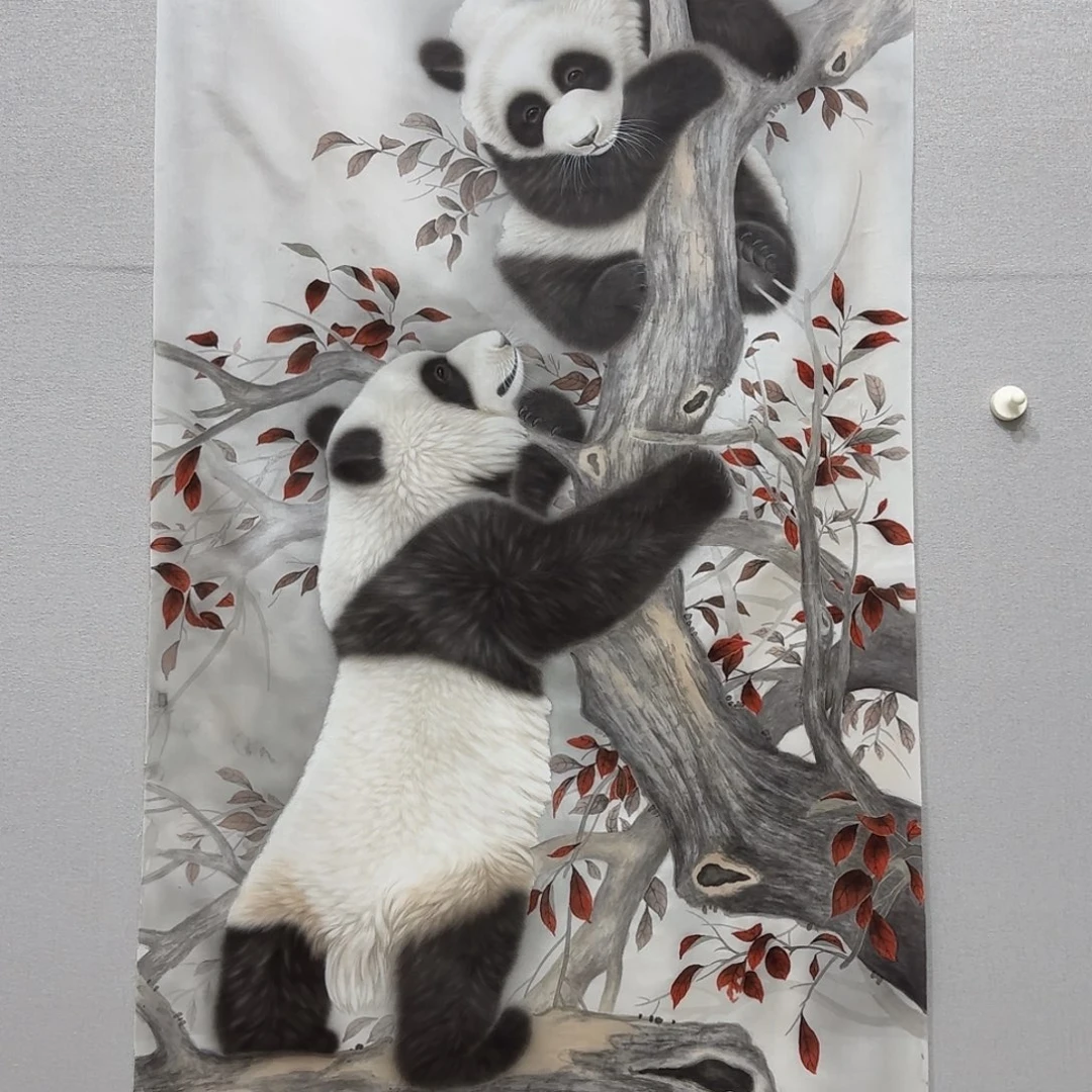 国画绢本竖幅四尺工笔国宝图贾敏