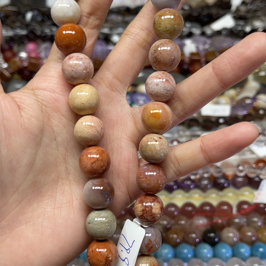 玛瑙/玉髓散珠天然珊瑚玉卡13长条38厘米