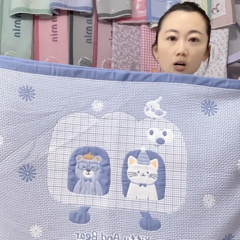 棉特价蓝色小猫咪