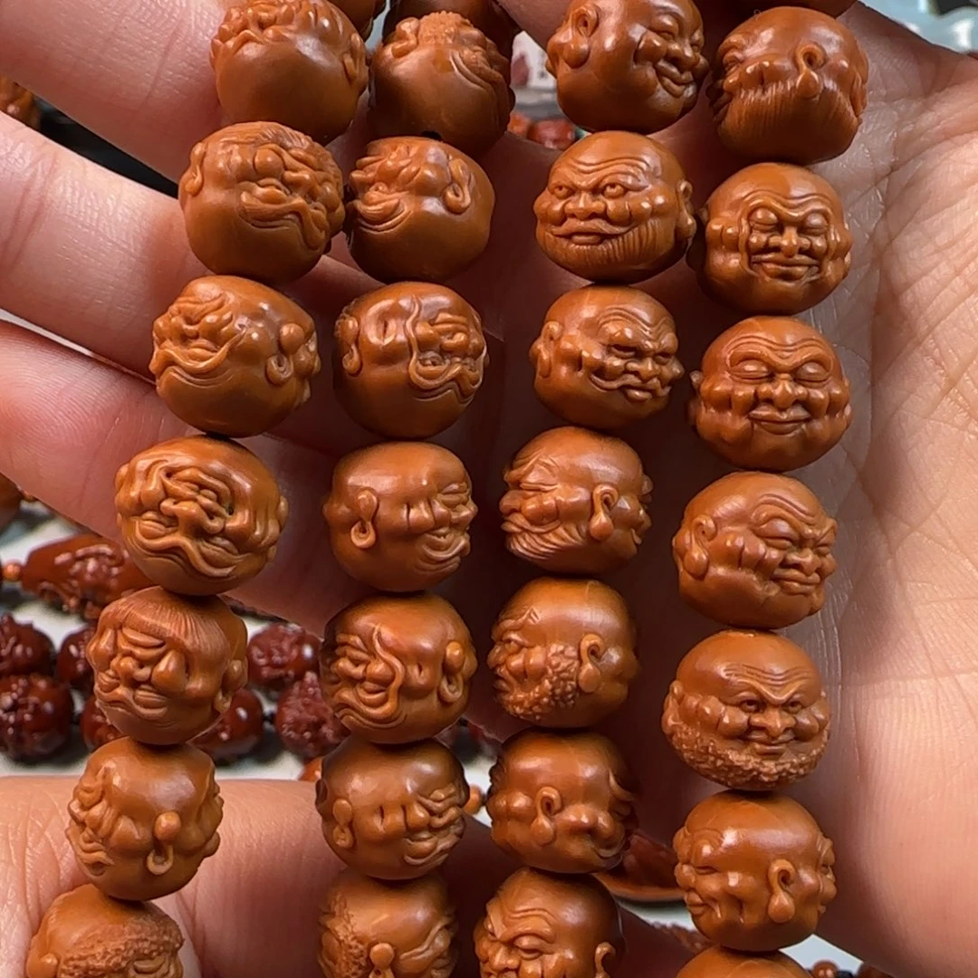 手串橄榄核铁核108罗汉脖挂