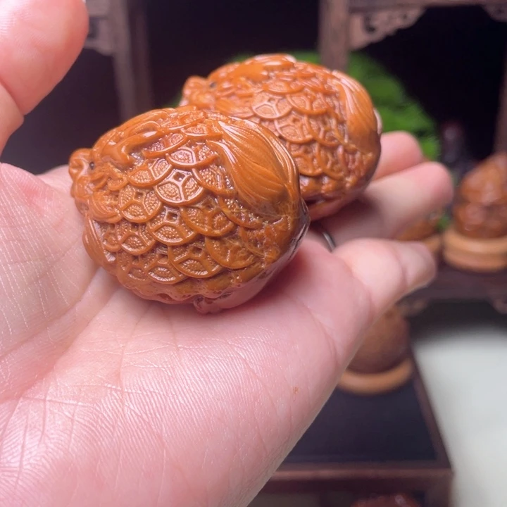 吊坠橄榄核金币龙龟手球3.5