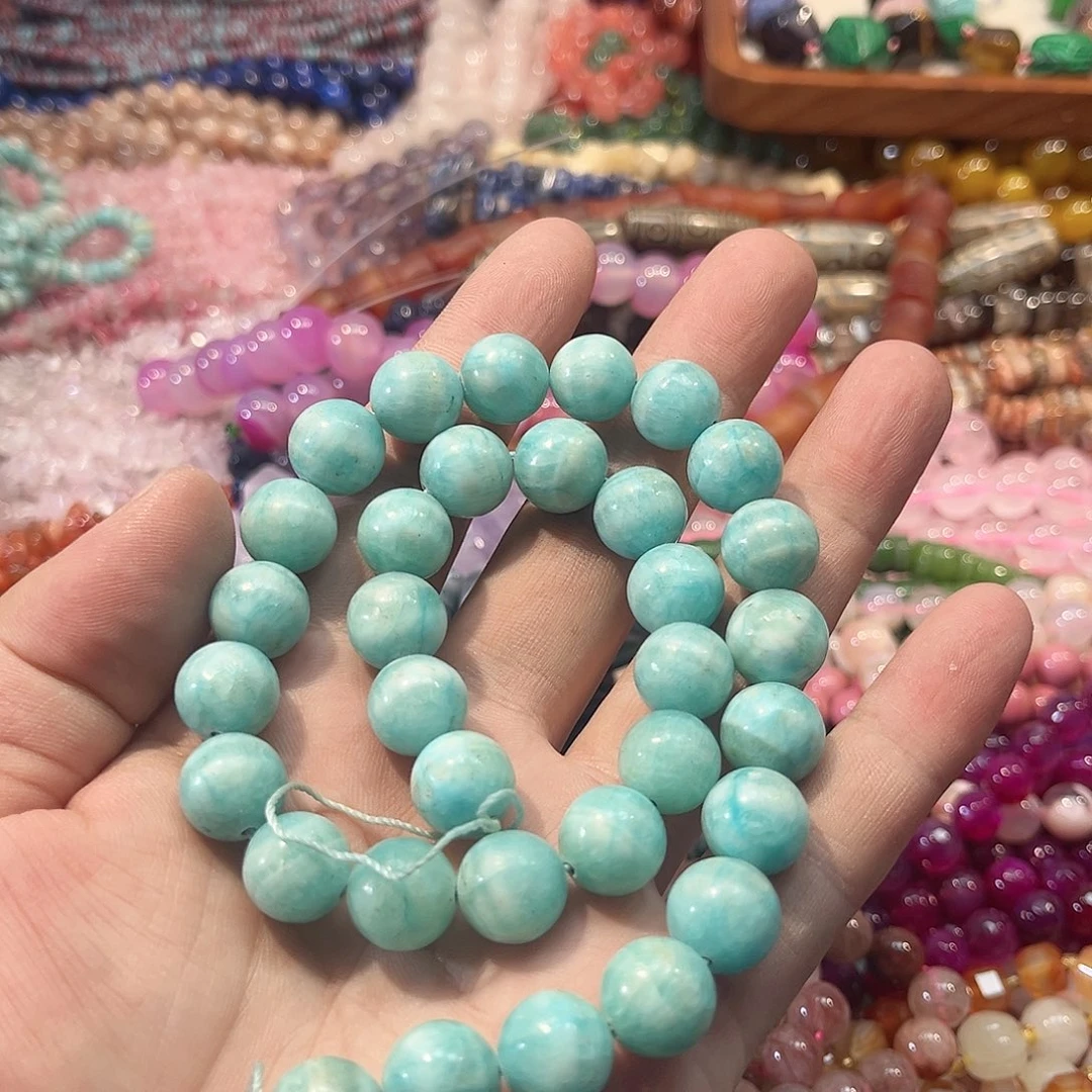 玛瑙/玉髓合金珠宝半成品12mm一条