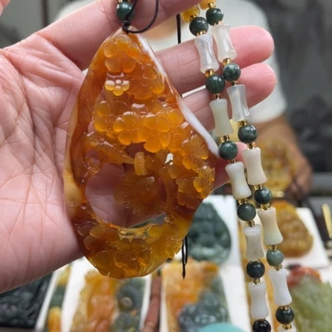 岫玉未镶嵌挂件挂件