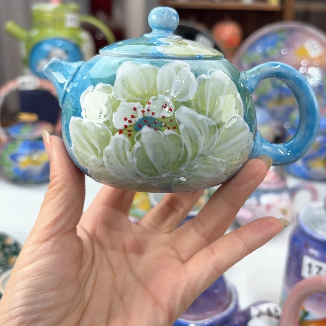 景德镇手绘高温釉下彩陶瓷茶具