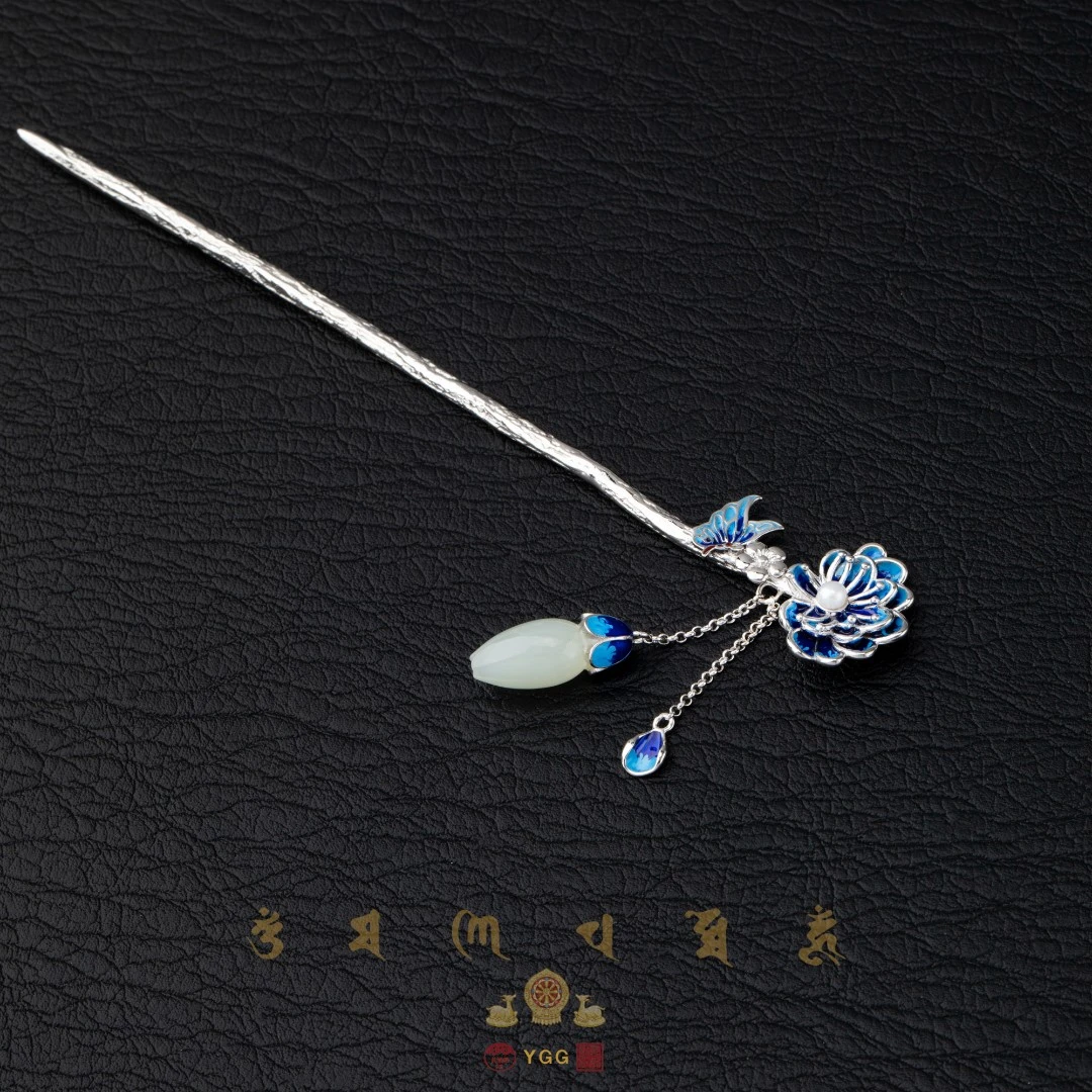 925银银制品 蝶恋花国风发簪/FULGA02