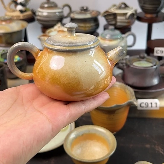 高**月柴烧茶具柴烧茶具