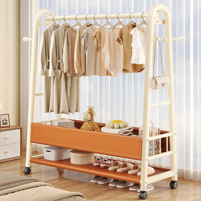 新升级特粗32管径家用挂衣架落地衣帽架客厅可移动衣架阳台晾衣架