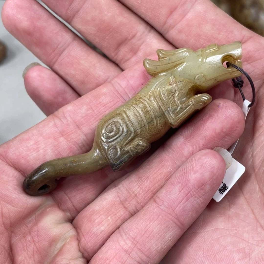 和田玉（糖玉）颈饰未镶嵌雲*揚