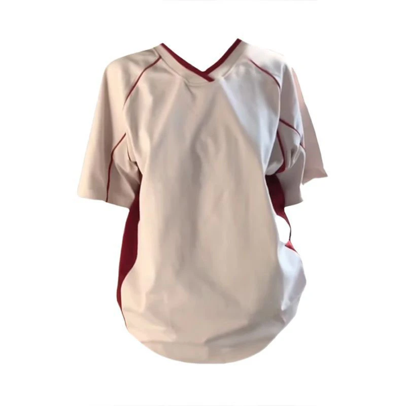 小众别致撞色条纹v领球衣T恤女夏季学院风设计感慵懒宽松短袖上衣