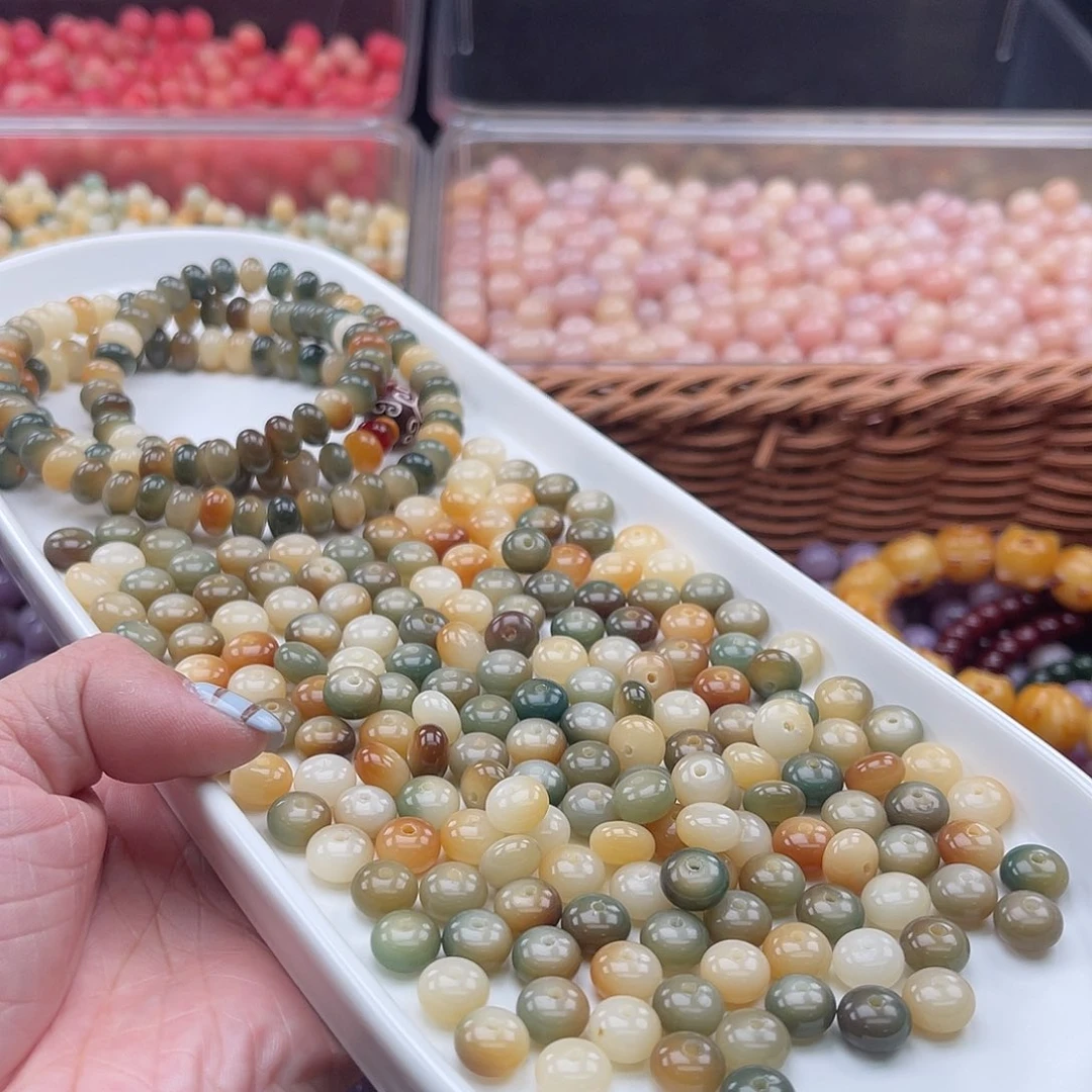 白玉菩提吊坠Q/9mm/110颗