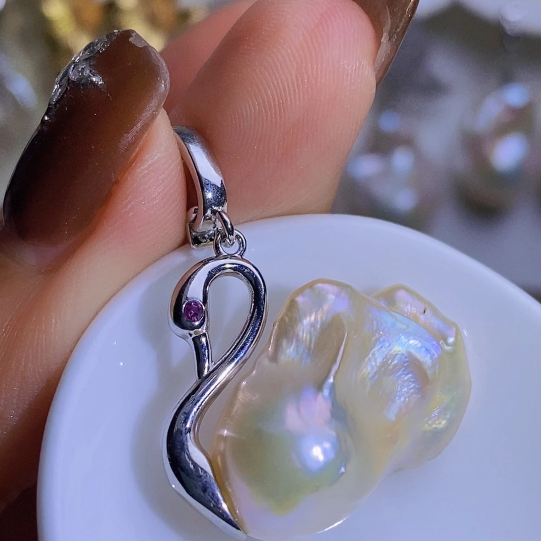 淡水珍珠淡水珍珠银S925镶嵌