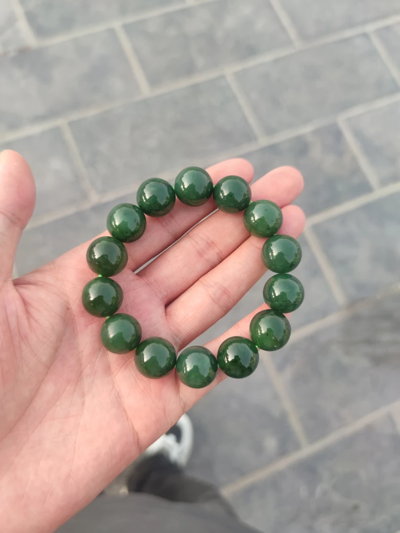 和田玉碧玉手串未镶嵌