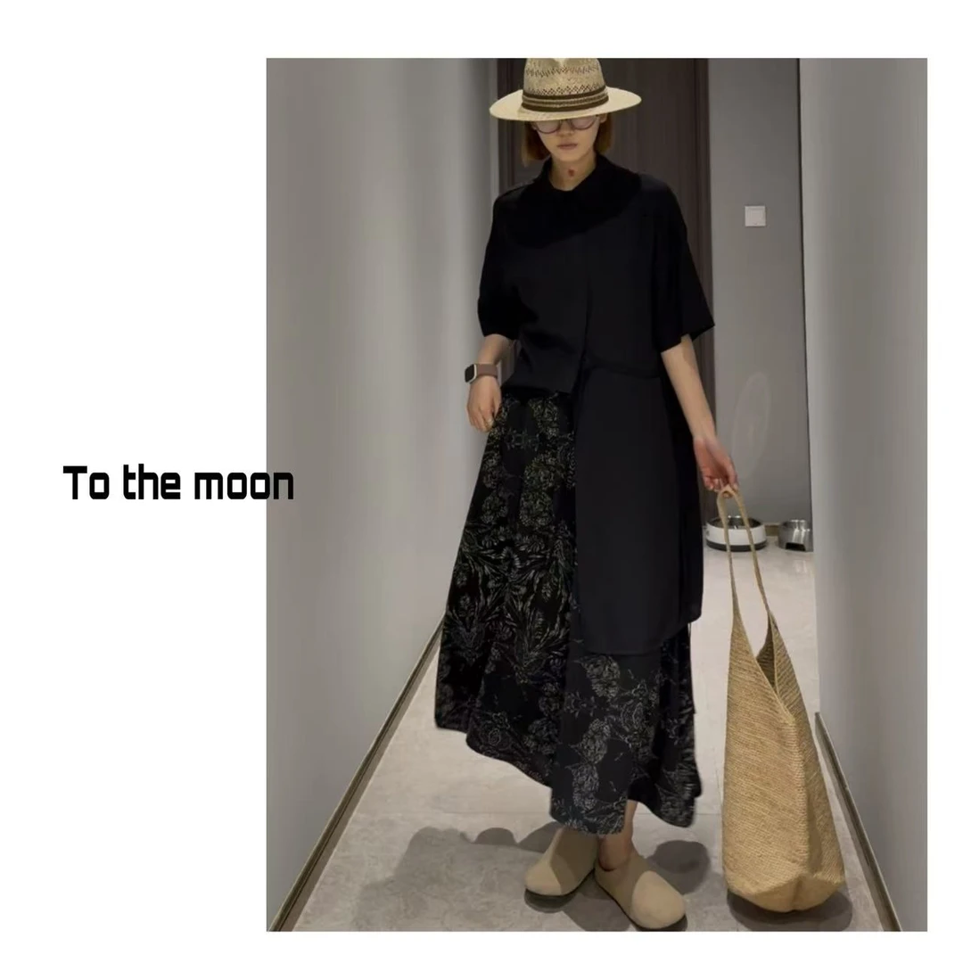 UpSd 原创【如风起时3.0】长衬衫不规则飘带透气宽松夏季短袖衬衫