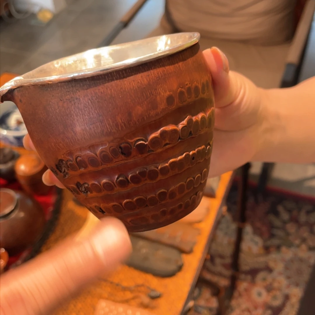 紫砂石头M*银公道杯