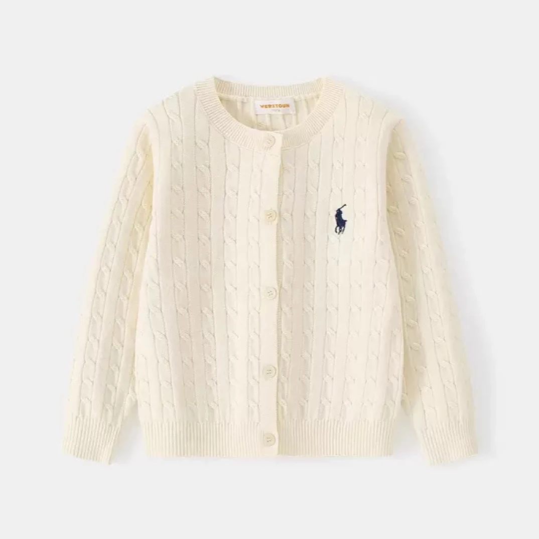 2025秋季新款针织儿童长袖刺绣开衫