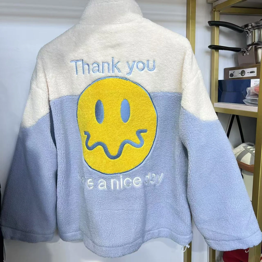 【鬼脸】M-4 24潮牌情侣款休闲毛毛外套 9YC19