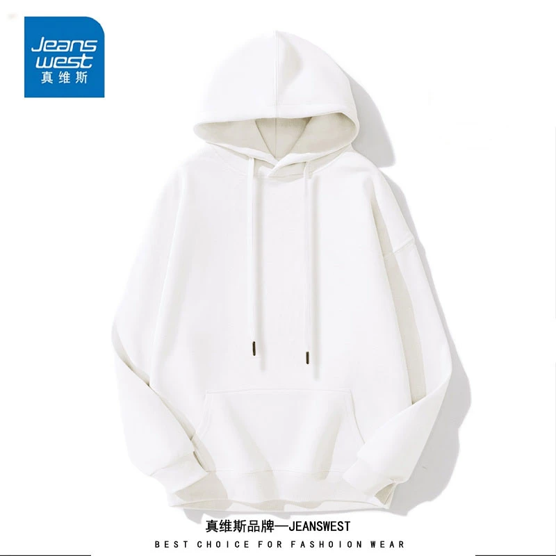 真维斯春季新款男女同款ins印花连帽卫衣宽松百搭潮流打底上衣