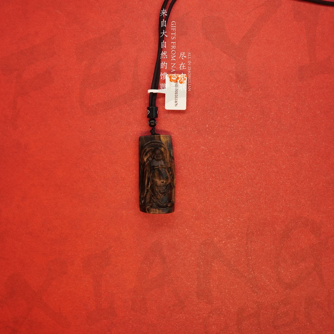 G50沉香【越南芽庄满油玉化精雕吊牌（弥勒）】18.6g-NJ92203001056-4
