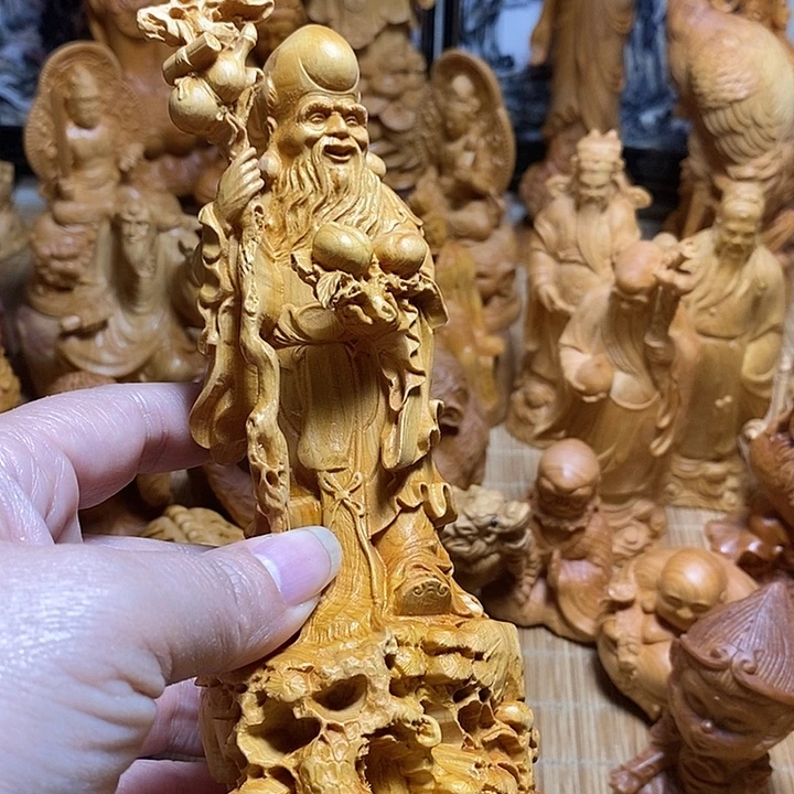 芳***柏木（崖柏）寿星摆件