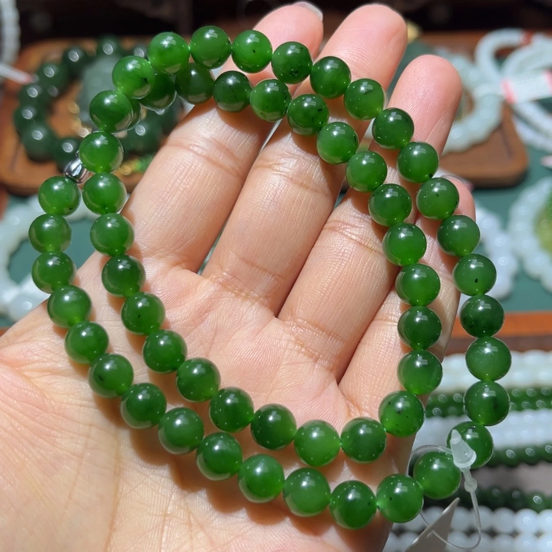 和田玉未镶嵌手链碧玉项链