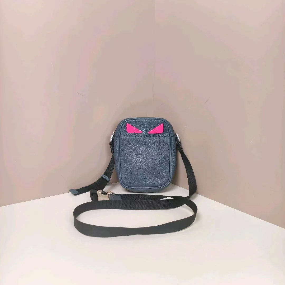95新 FENDI/芬迪 深蓝色单肩斜挎包 1206 1215