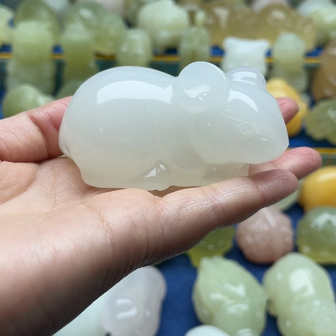 玉天然桌面小摆件