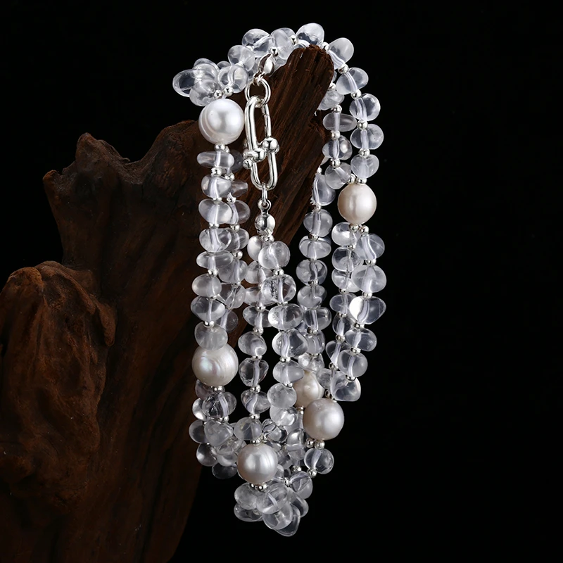 链子925银 XL19 碎银子透明项链