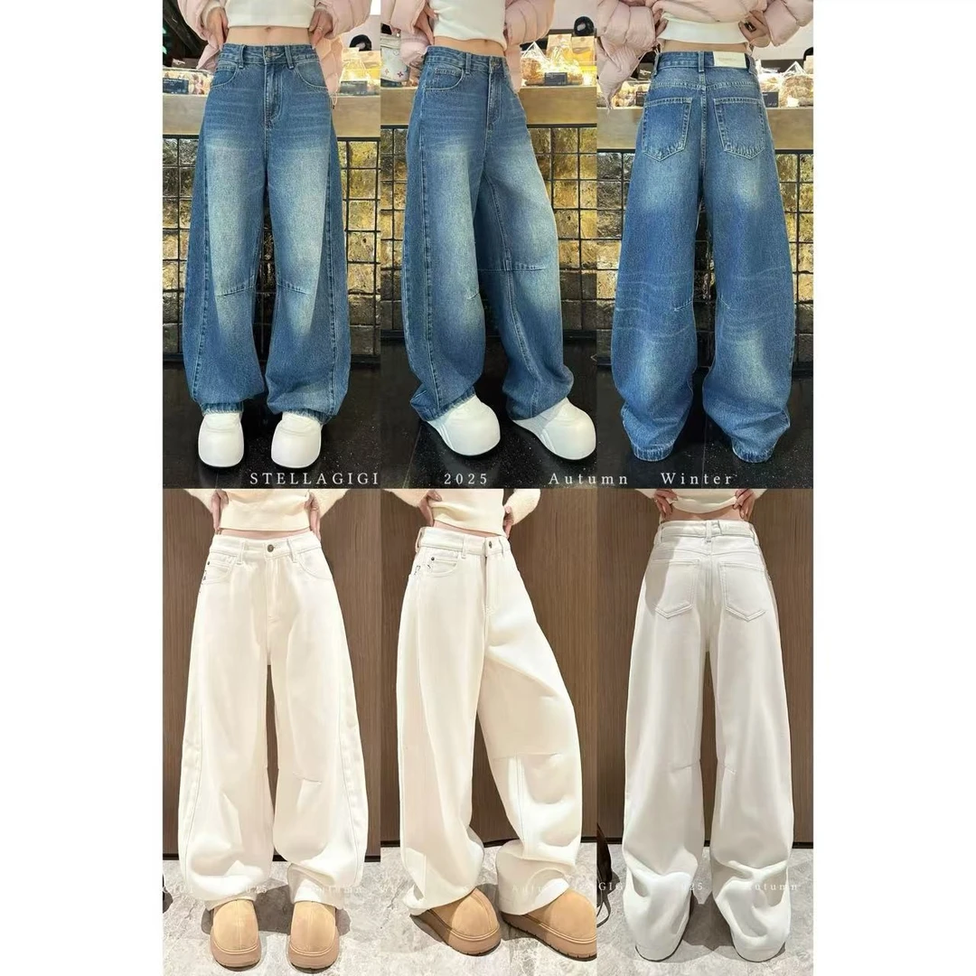 SG / 杨依姗 AW爆款神裤 复古水洗内里加绒弯刀牛仔裤K-20252296