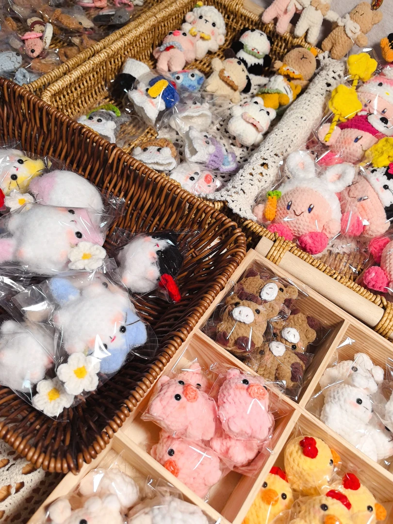 定制类手工钩织玩偶发夹小挂件（默认微瑕，不支持退换，理性下单）